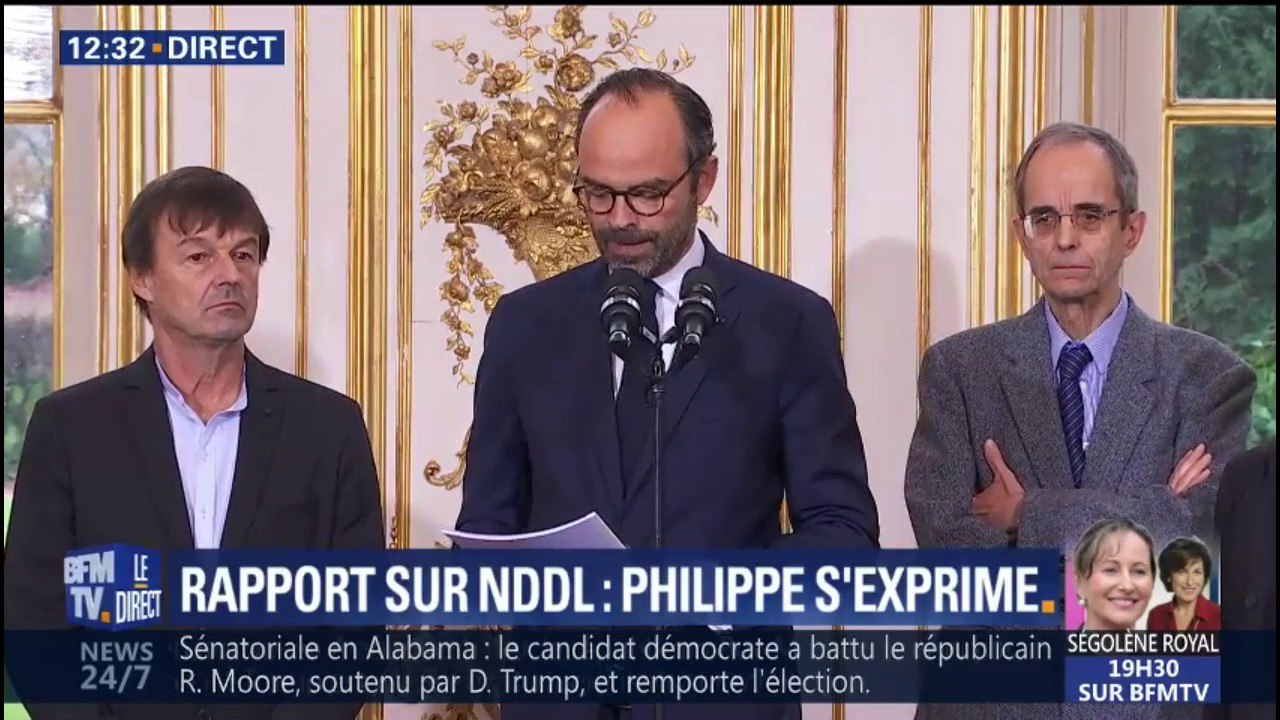 NDDL : Philippe évoque une nouvelle hypothèse qui serait de "procéder à un réaménagement complet de l'aéroport de Nantes Atlantique"