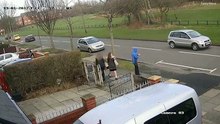 CCTV footage shows motorbike yobs hitting schoolgir