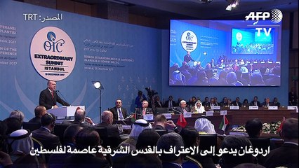 اردوغان يدعو الى الاعتراف بالقدس الشرقية "عاصمة لفلسطين"