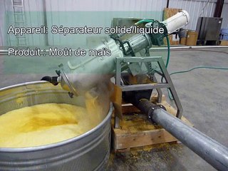 Séparateur liquide solide pour mout de mais