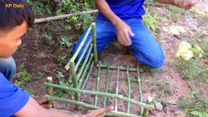 Amazing Quick Rabbit Trap Using Bamboo - How To Make Rabbit Trap With Bamboo That Work 100%