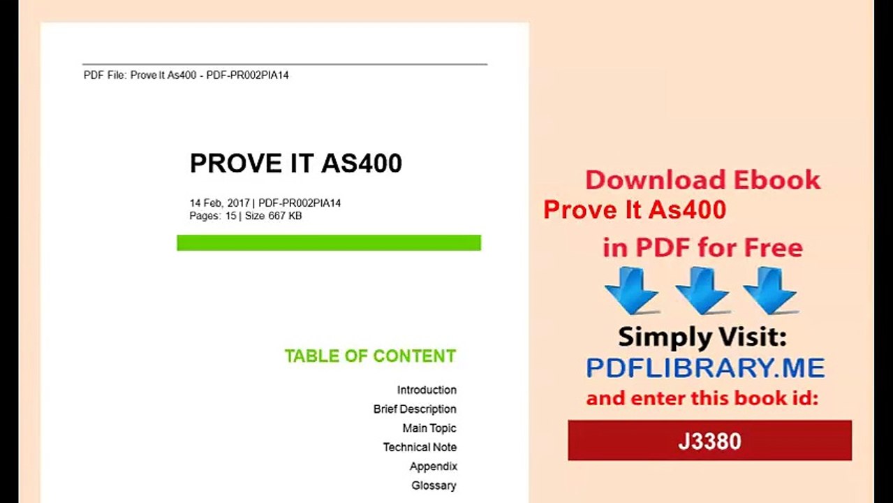 [PDF] Prove It As400 [D0WNL04D]