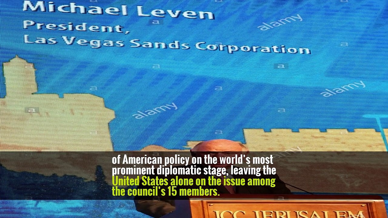 U.S. Faces Blunt Criticism at U.N. Over Jerusalem Decree