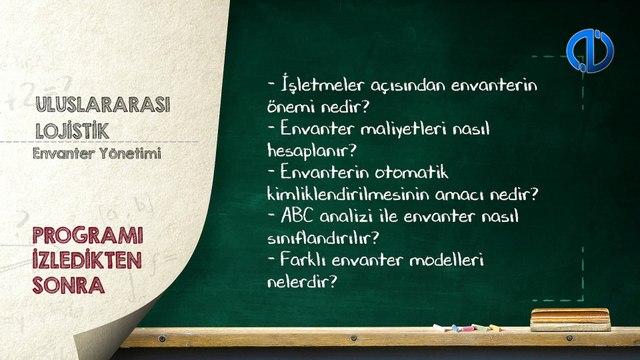 ULUSLARARASI LOJİSTİK - Ünite 4 Konu Anlatımı 1