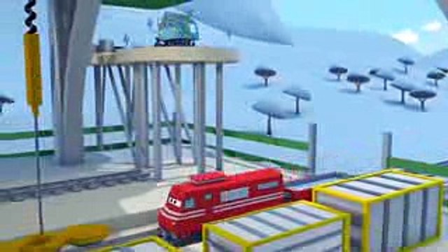 Troy le Train installe les Illuminations de Noël à Train Ville - Dessin animés pour enfants