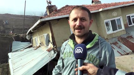 Heyelan bölgesi havadan görüntülendi - BOLU