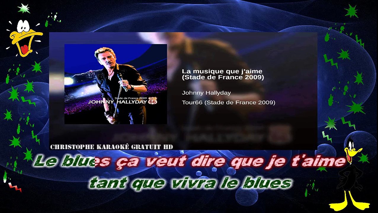 Johnny Hallyday - Toute la musique que j'aime KARAOKE / INSTRUMENTAL