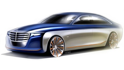 2020 Mercedes S-class design sketch