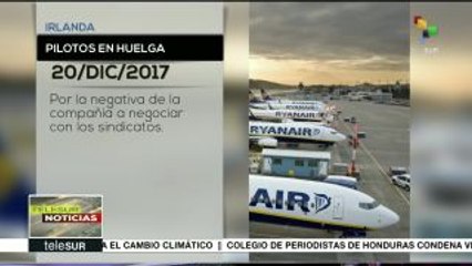Pilotos de Ryanair en Irlanda, Italia y Portugal convocan huelga