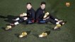 Messi and Suarez show off their six Golden Shoes