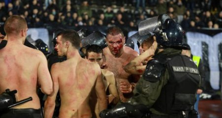 Partizan-Kızılyıldız Savaşı 1-1 Bitti! Çok Sayıda Yaralı Var