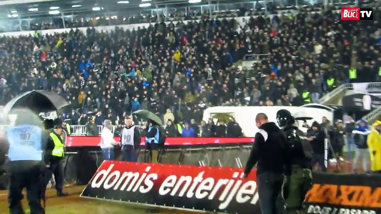 Rrahje masive në ndeshjen Partizani - Crvena Zvezda