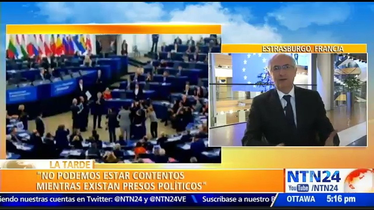“No podemos estar contentos mientras hayan presos de conciencia”: Alcalde venezolano Antonio Ledezma, tras recibir el pr