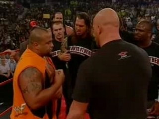 WWE - Kurt Angle soaks the Alliance with milk!