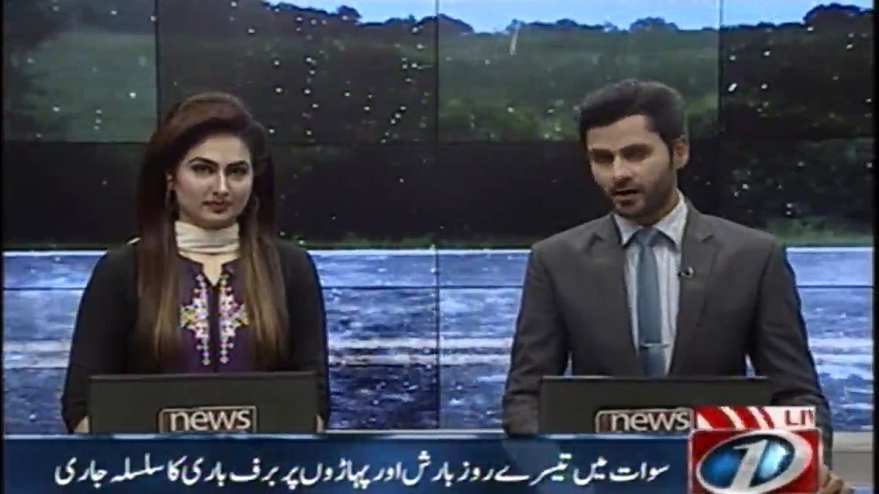 On the third day the rain continued to snowfall and mountains in Swat