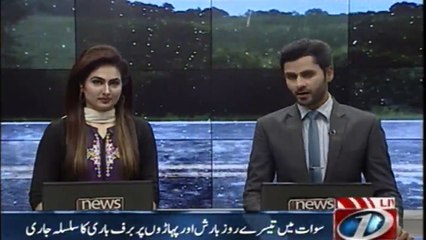 On the third day the rain continued to snowfall and mountains in Swat