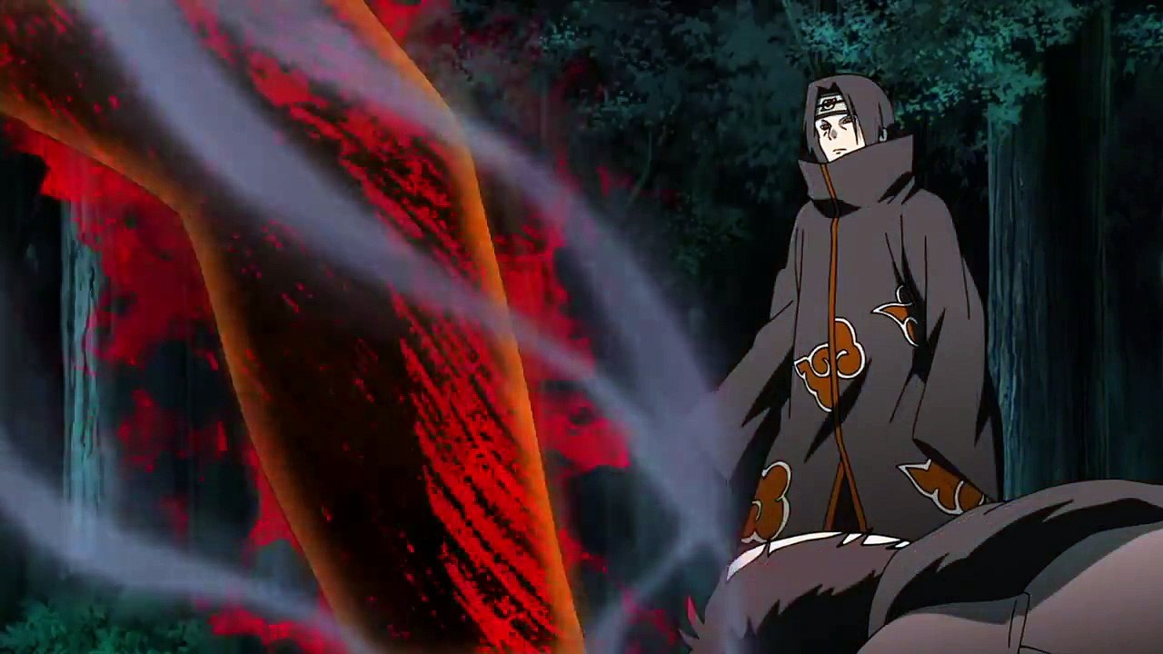 Itachi and Juzo vs. Mizukage _ Itachi use Amaterasu First TIme-VMfFuaF17iM
