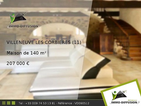 Maison A vendre Villeneuve les corbieres 140m2 - 207 000 Euros