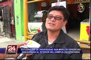 Estudiantes de San Marcos denuncian inseguridad en el campus