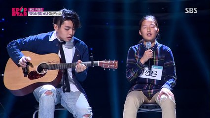 Lee Sung Eun & Sam Kim' Collabo Stage 'Love Never Felt So Good' 《KPOP STAR 6》 EP01-O0w5mnmOk_g