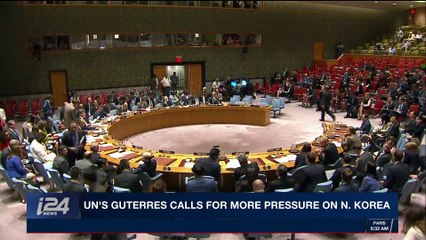 i24NEWS DESK  | UN's Guterres calls for more pressure on N.Korea | Thursday, December 14th 2017