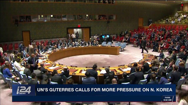 i24NEWS DESK | UN's Guterres calls for more pressure on N.Korea | Thursday, December 14th 2017