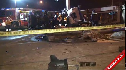 Başkent’te freni boşalan alçı yüklü tır devrildi: 1 ölü