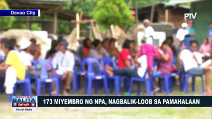 173 miyembro ng NPA, nagbalik-loob sa pamahalaan