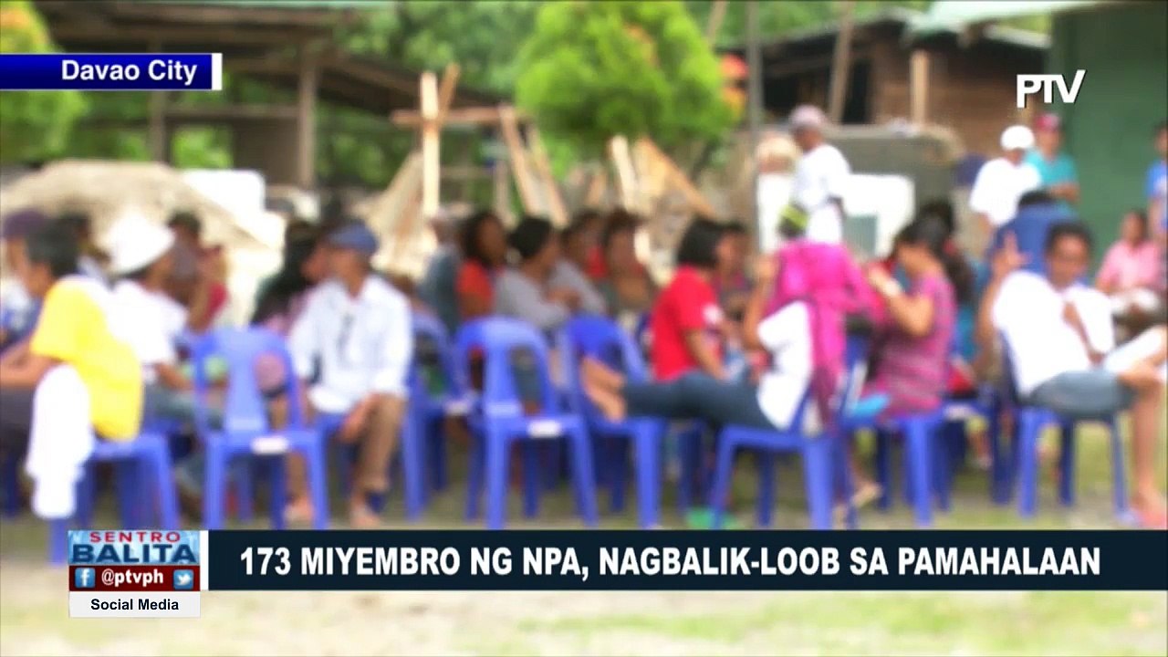 173 miyembro ng NPA, nagbalik-loob sa pamahalaan