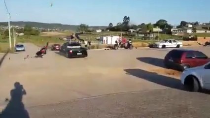 Motorcycle Race Gone Wrong