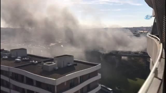 Tem Otoyolu Otogar Bağlantı Yolunda Bir Otobüste Yangın Çıktı