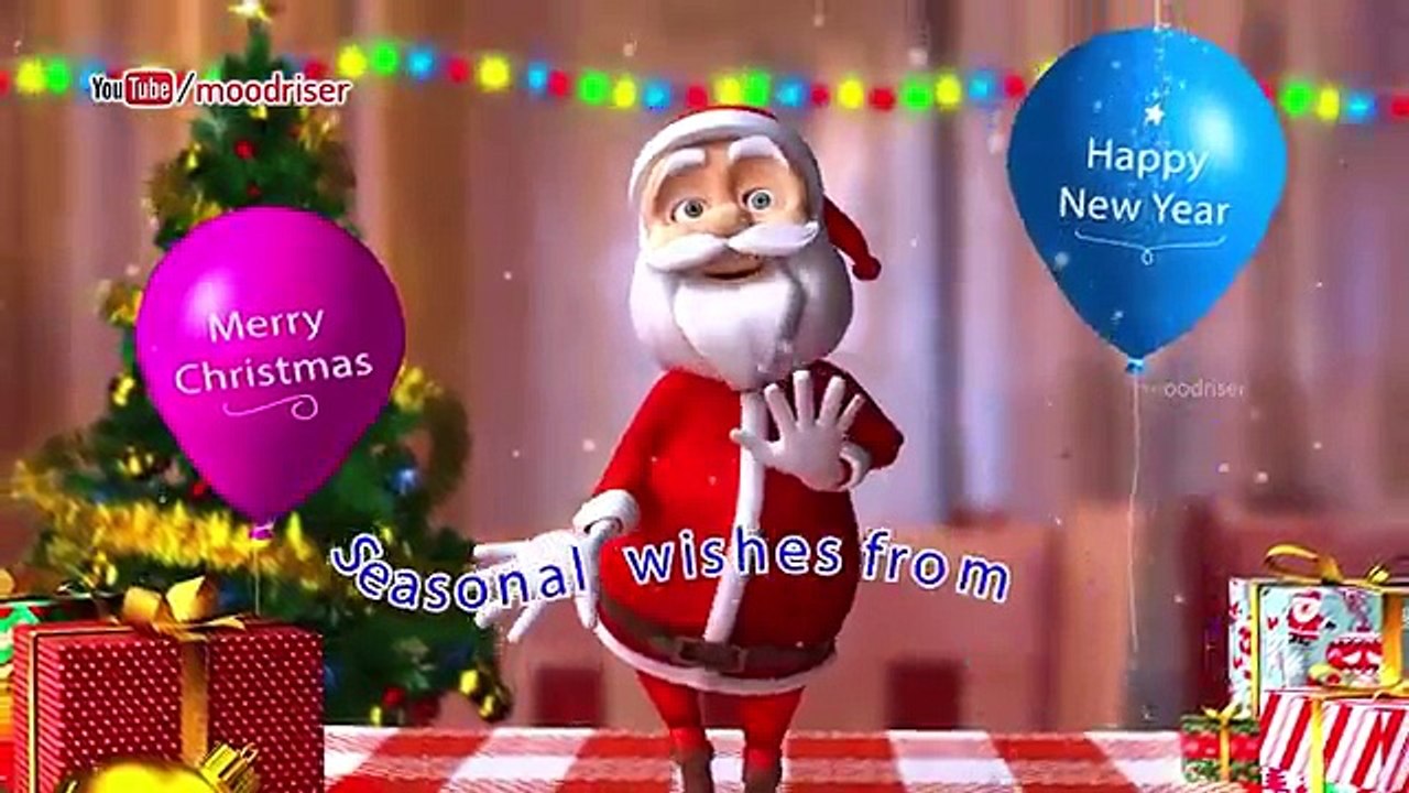 Merry Christmas - Christmas & New Year Greetings(Funny Santa Dance) - Whatsapp Status Video