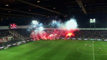 Football - Bataille de feux d'artifices dans les tribunes !