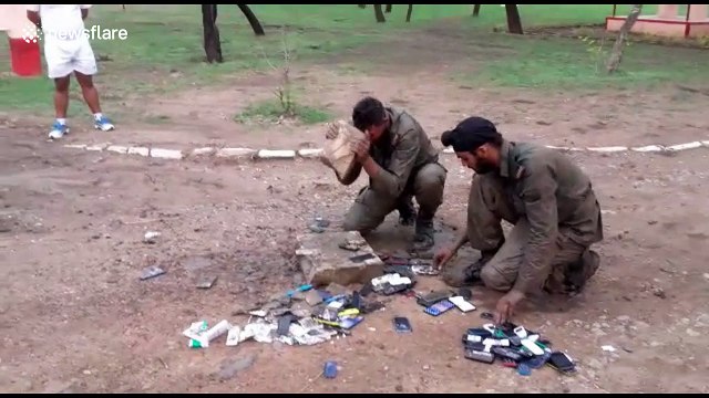 Indian Army smashes mobile phones of 50 soldiers to curb social media usage