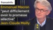 Emmanuel Macron "peut difficilement avoir la promesse sélective", prévient Jean-Claude Mailly