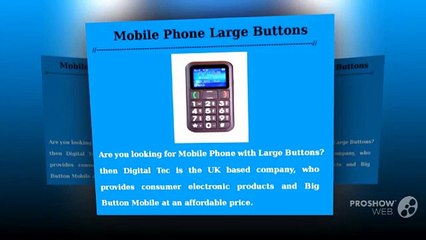 Mobile Phone Large Buttons | Digital Tec