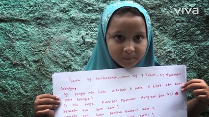 Pakai Bahasa Indonesia, Pesan Anak Rohingya Ini Bikin Baper
