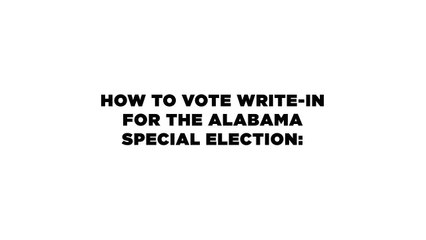 How to Write-In for the Alabama Special Election, Roll Tide!