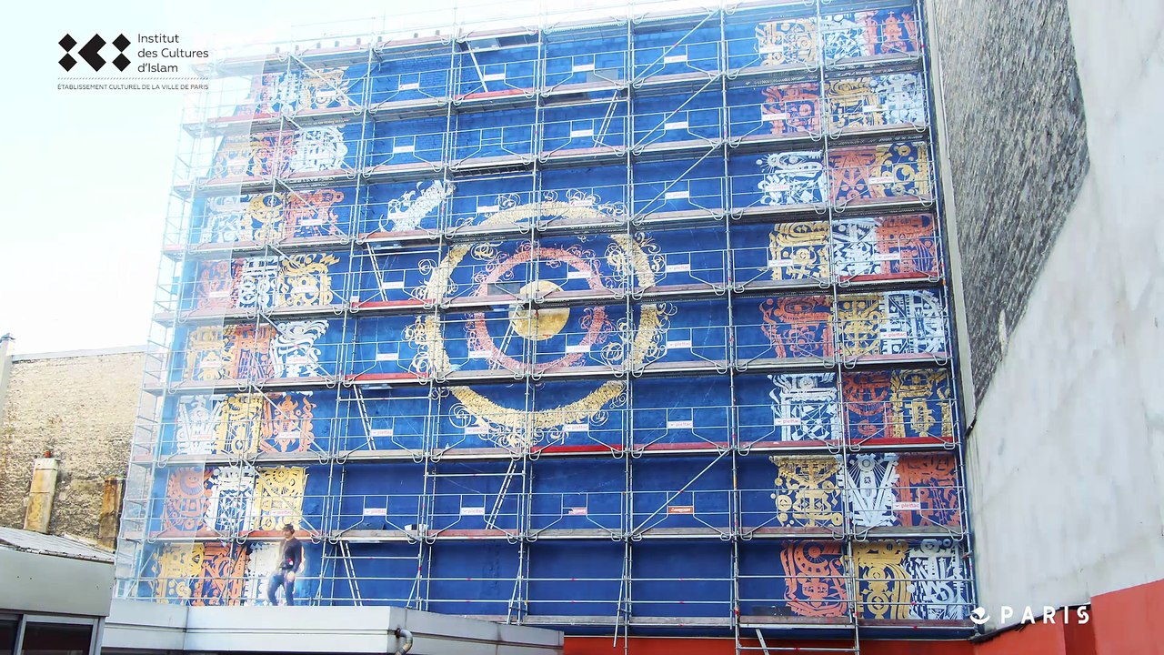 Timelapse: la fresque de l'Institut des cultures d'Islam