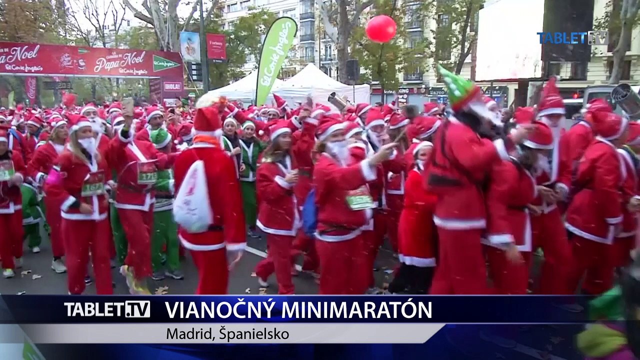 Na charitatívnom minimaratóne bežalo ulicami Madridu 7000 Santa Clausov