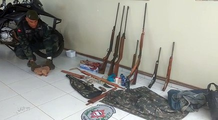 Material apreendido durante operação da polícia ambiental