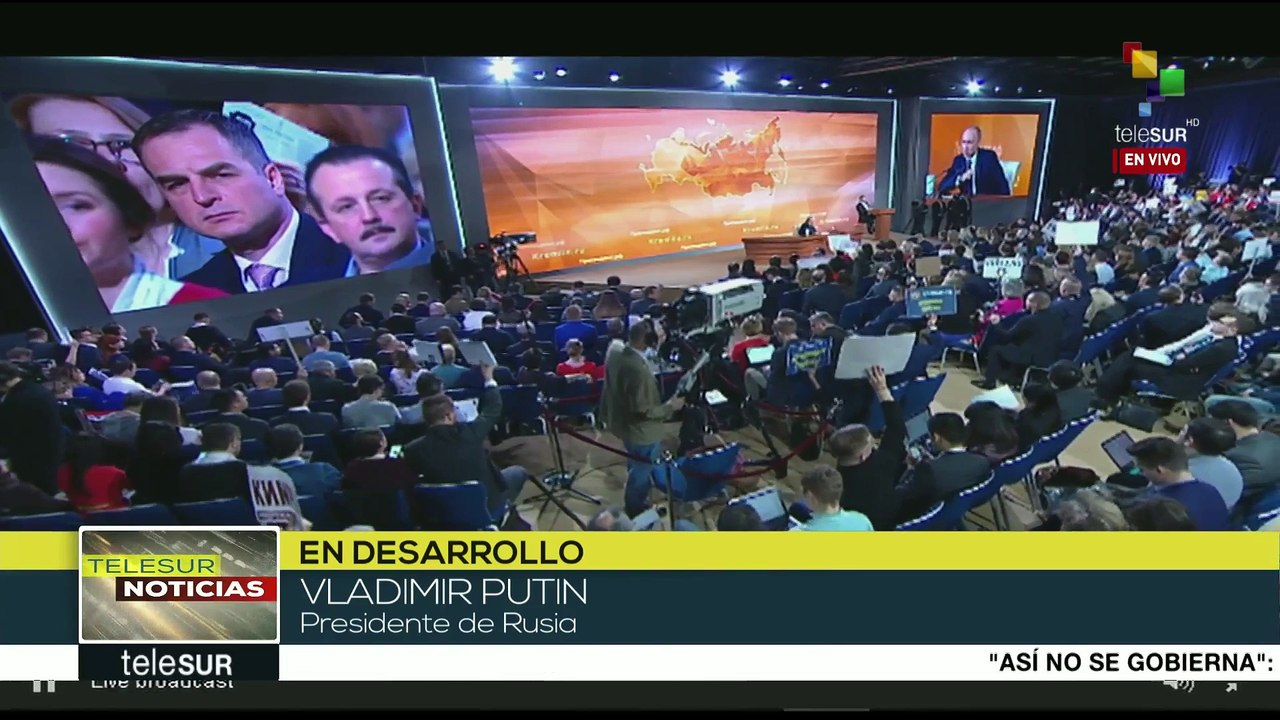 Presidente de Rusia realiza su tradicional rueda de prensa anual