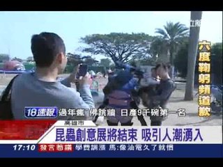 昆蟲創意展將結束 吸引人潮湧入 20140110