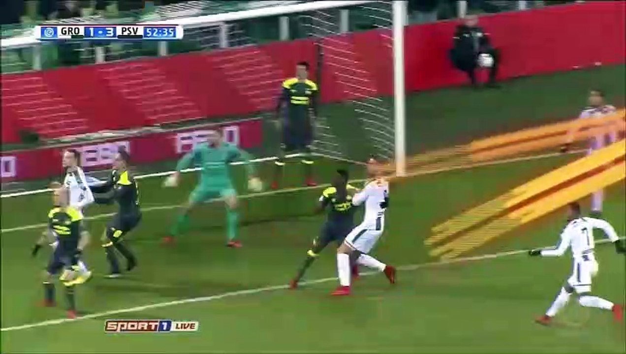 2-3  Lars Veldwijk Penalty Goal Holland  Eredivisie - 13.12.2017 FC Groningen 2-3 PSV Eindhoven