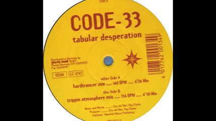 Code 33 - Tabular Desperation (Hardtrancer Mix) (A)