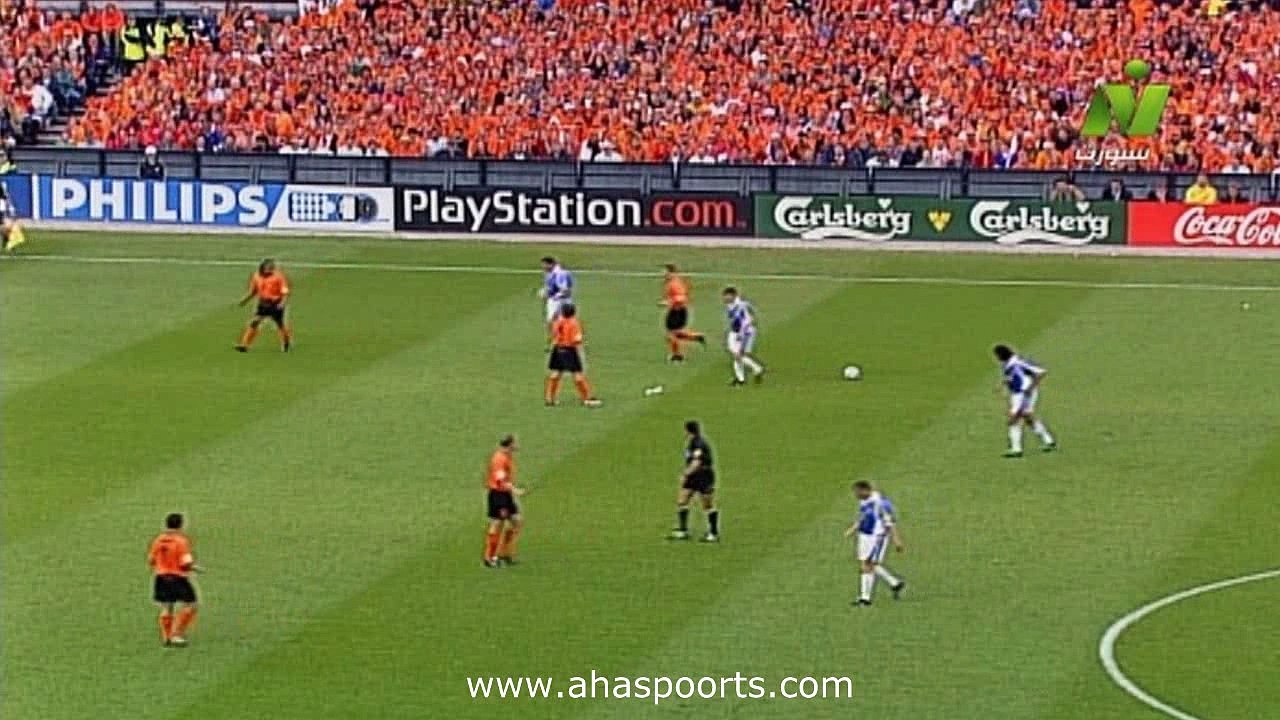 الشوط الاول مباراة هولندا و يوغوسلافيا 6-1 ربع نهائي يورو 2000