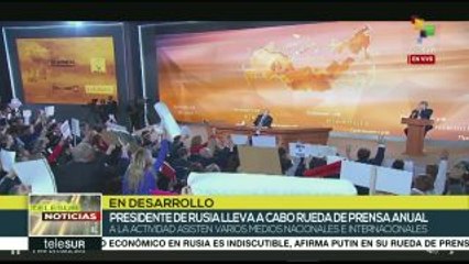 Presidente de Rusia realiza su tradicional rueda de prensa anual