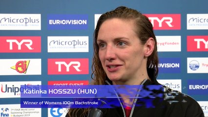 European Short Course Swimming Championships Copenhagen 2017 - Katinka HOSSZU Winner of Womens 100m Backstroke