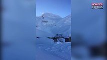 Un homme pense être suffisamment loin d'une avalanche à La Clusaz (vidéo)
