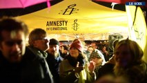 Manifestation organisée par Amnesty International en soutien au professeur de la VUB Ahmadreza Djalali